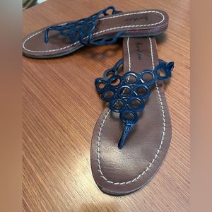 Well loved navy sandals